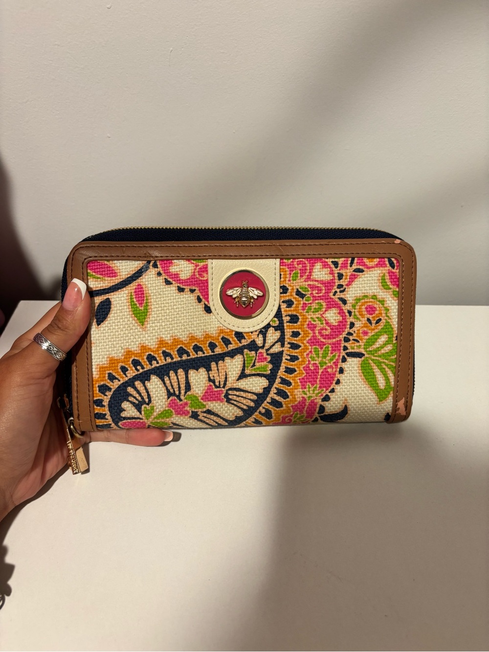 💕Spartina Canvas Paisley Zip Wallet💕